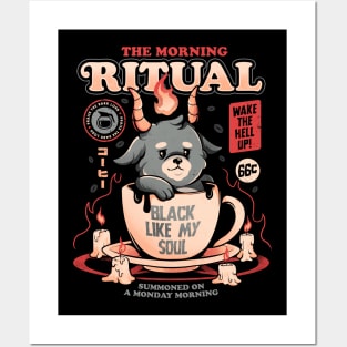 The Morning Ritual - Cute Baphomet Coffee Gift Posters and Art